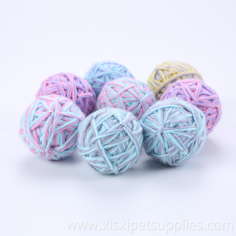 knitting yarn cat running ball toys pet toys for cat